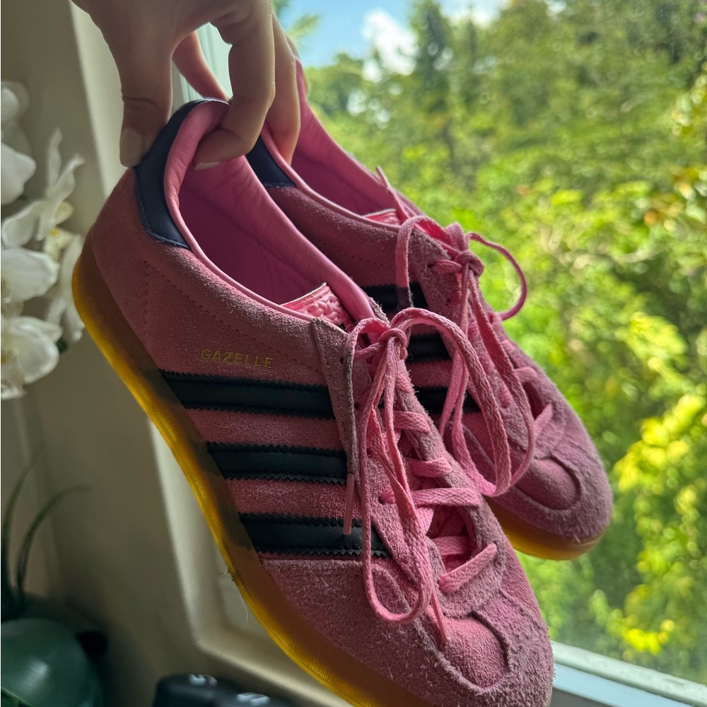 Adidas Gazelle Pink and Black Sneakers